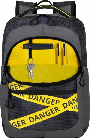 çantë shpine për laptop RivaCase 5431, 20L, 15.6", material rezistent ndaj ujit, gri