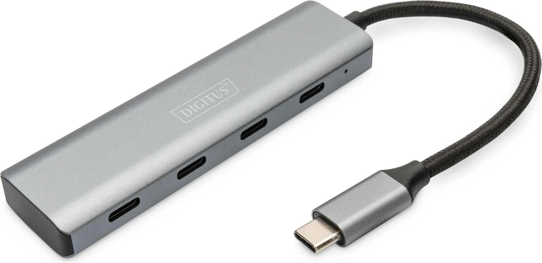 Hub USB-C Digitus, 4 porte, USB 3.2 Gen 1, 5000 Mbit/s, Gri