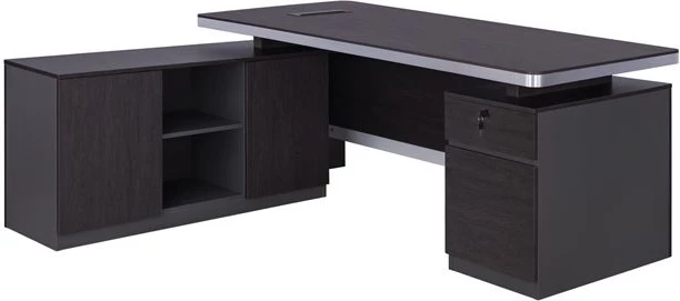 Kënd i majtë profesional për zyre FH2092L, ngjyrë druri trëndafili, 180x160x76cm