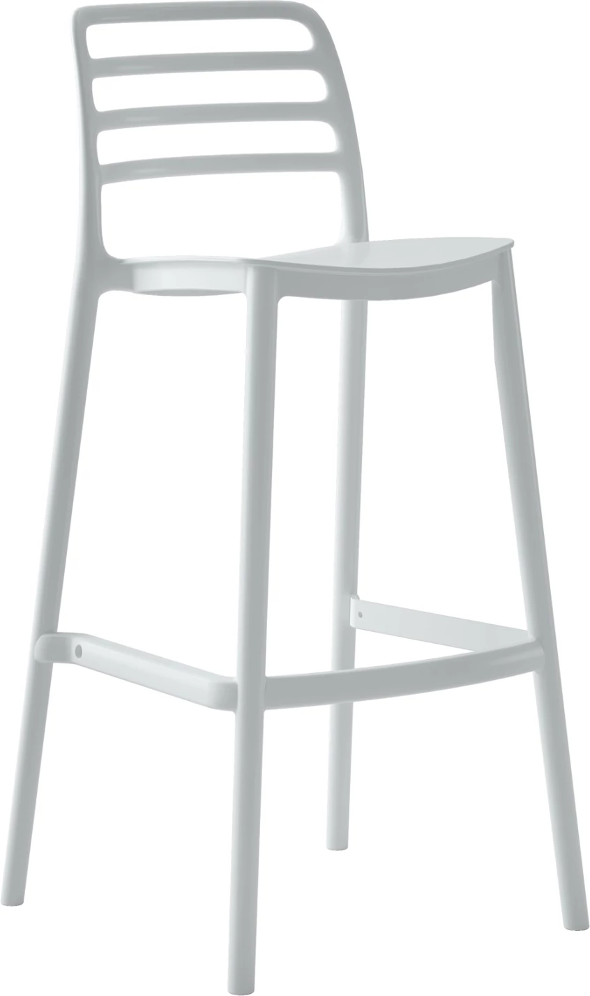 Karrige për bar polipropileni SNOD FH6099.01 e bardhë 37,2x50x101,5H cm