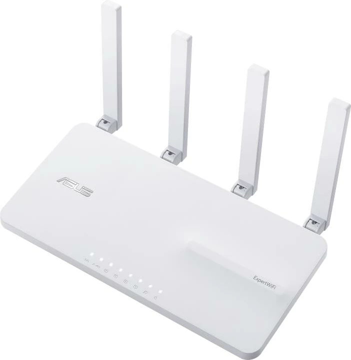 Ruter Wi‑Fi Asus ExpertWiFi EBR63, tri-band Wi‑Fi 6, 2.5Gbps, dual WAN, 4 antena, i bardhë