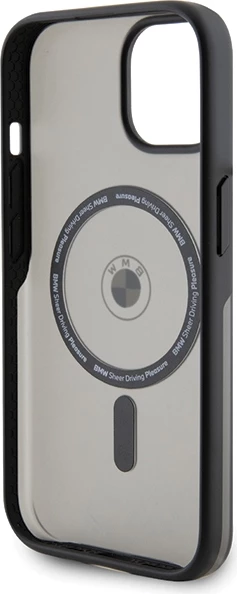 Mbështjellës BMW Signature MagSafe për iPhone 15 Plus / 14 Plus, i zi