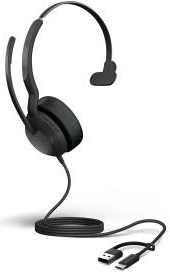 Kufje me mikrofon Jabra Evolve2 50 MS Mono 25089-899-799, me kabllo 1.5 m, të zeza