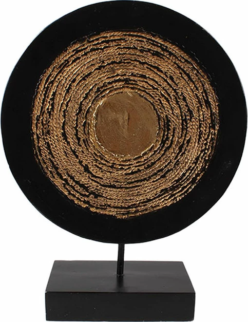 Dekorim totem HAUSA 1, polirezine, metal, 27x10x35cm, e zezë-ari