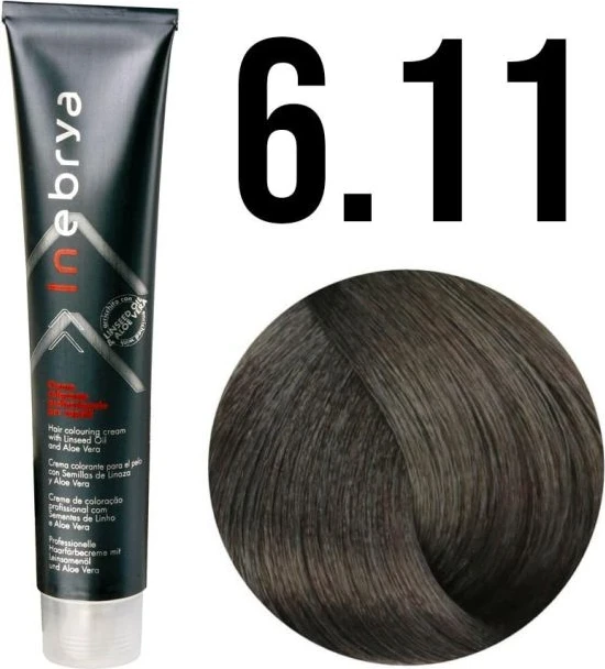 Ngjyrë për flokë Inebrya 6/11 Bionde e mbyllur e hirit intensive  , 100ml