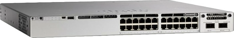 Switch Cisco Catalyst C9300-24UX-E, 24 porta 10G, PoE, Rack 1U, gri