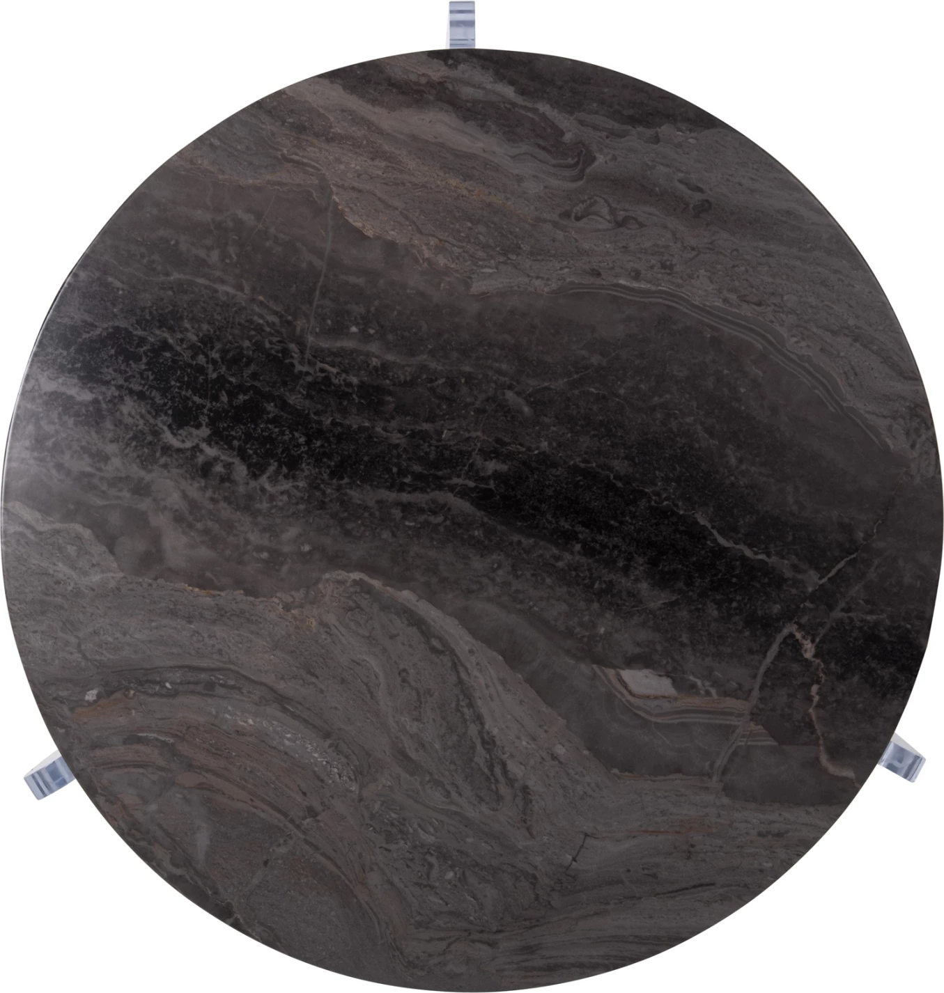 Tavolinë kafeje ACRYCON FH9780.01 MDF me sipërfaqe që nuk përthith ujë, këmbë akrilike Φ64x51H cm