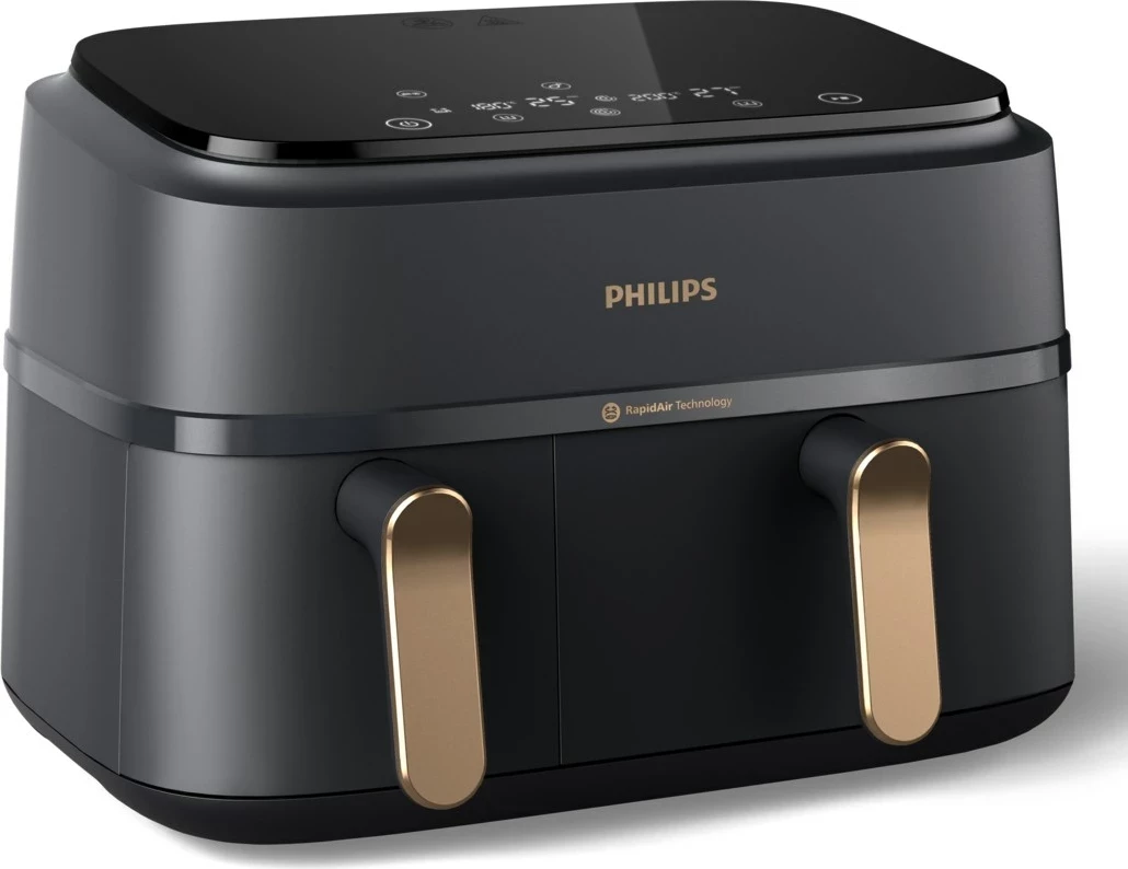 Fritezë me ajër të nxehtë Philips 3000 series Dual Basket, Karbon
