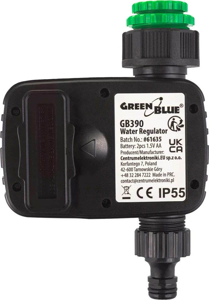 Kontrollues elektronik ujitje GreenBlue GB390, IP55, i zi