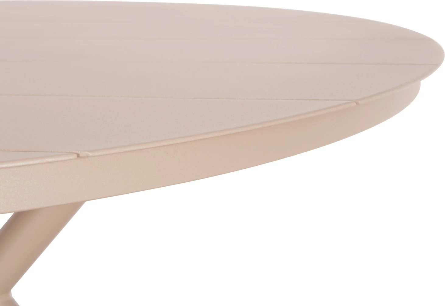 Tavolinë e rrumbullakët alumini, ngjyrë kapuçino, HIGER FH6290.04, Φ126x74Hcm