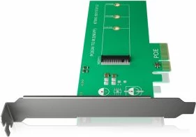 kartë adapter PCIe për SSD M.2 NVMe ICYBOX IB-PCI208, PCIe 3.0 x4, 2242/2260/2280, full-profile, e gjelbër