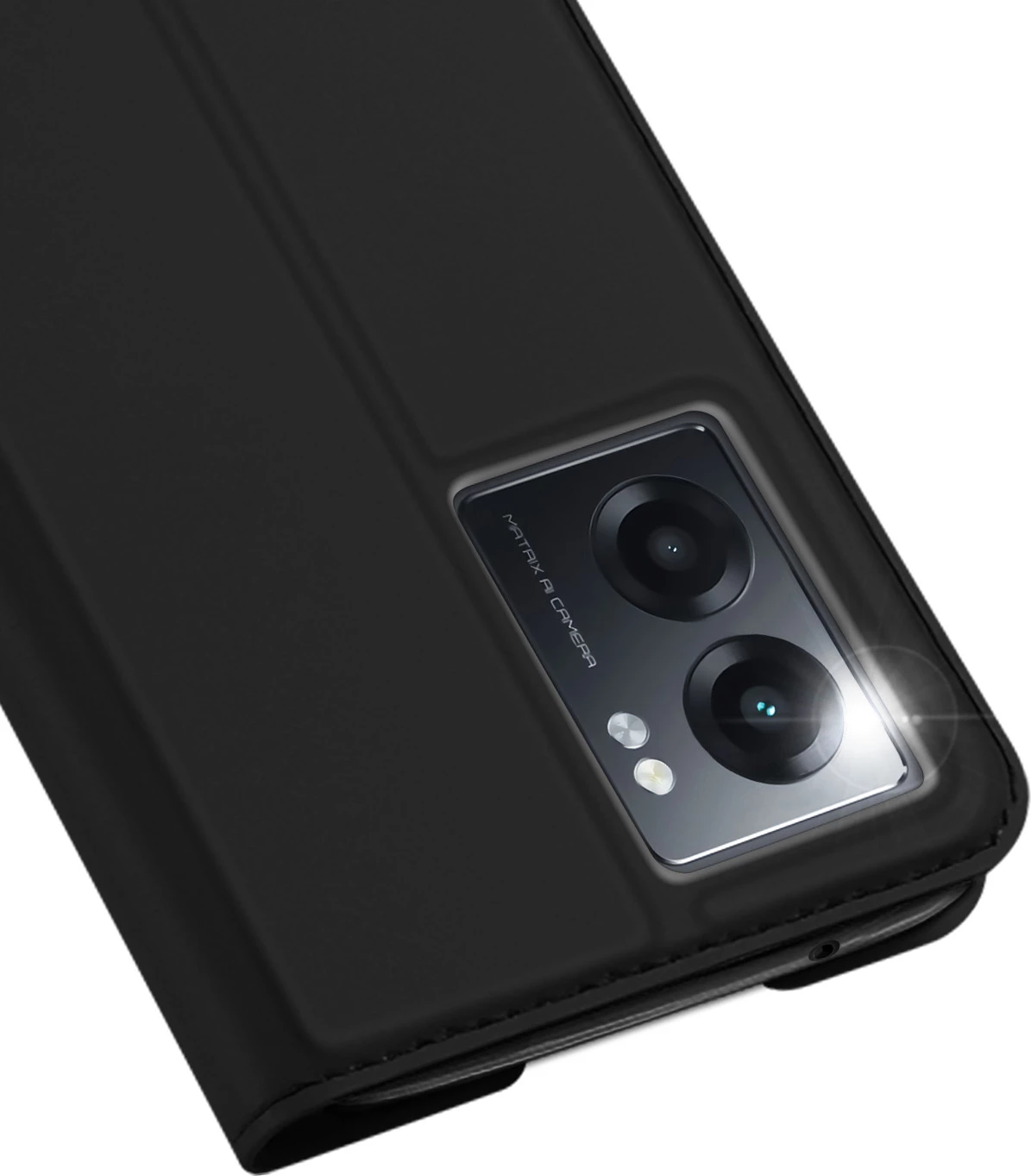 Mbështjellës Dux Ducis Skin Pro për Realme Narzo 50A, me kapak, i zi