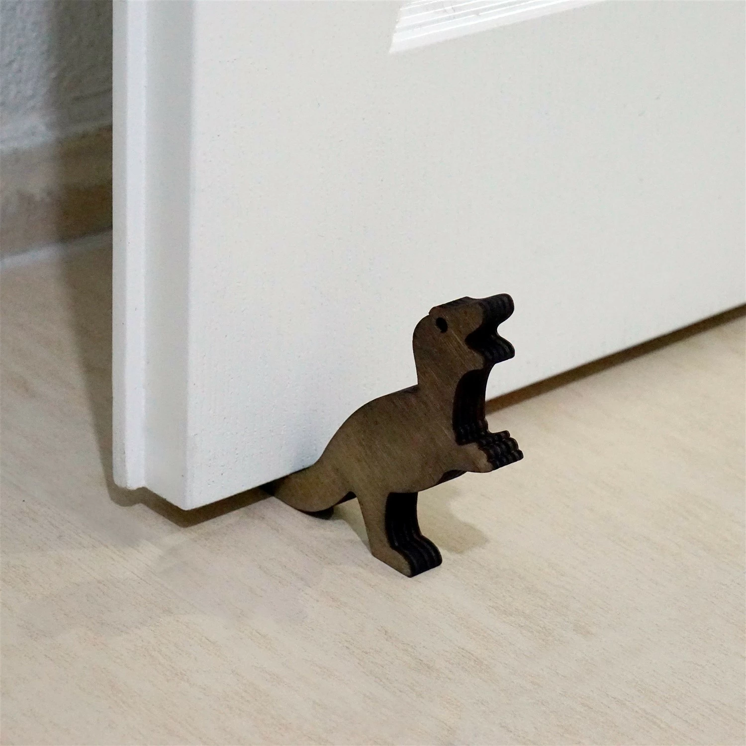 Ndalesë dere prej druri, dizajn Aberto, ngjyrë bronzi, MEH150, 13x2x15cm (2 copë)