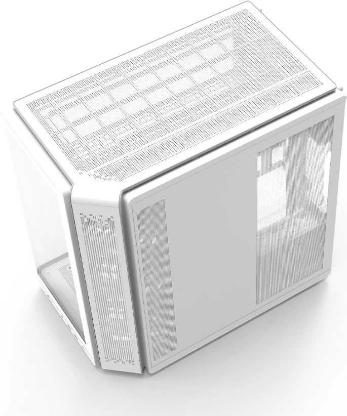 Kasë, Zalman P60, mid-tower, për ATX/Micro ATX/Mini ITX, 5x ARGB ventilatorë, e bardhë