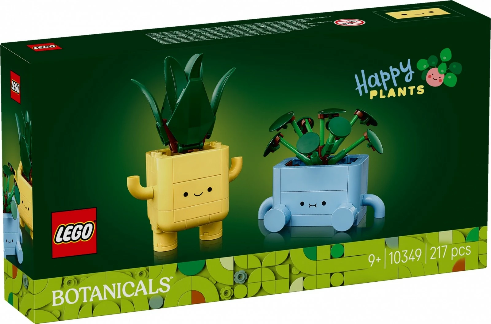 Set ndërtimi, LEGO, 10349 Happy Plants, 217 pjesë, 9+ vjeç, vazo të verdha dhe blu