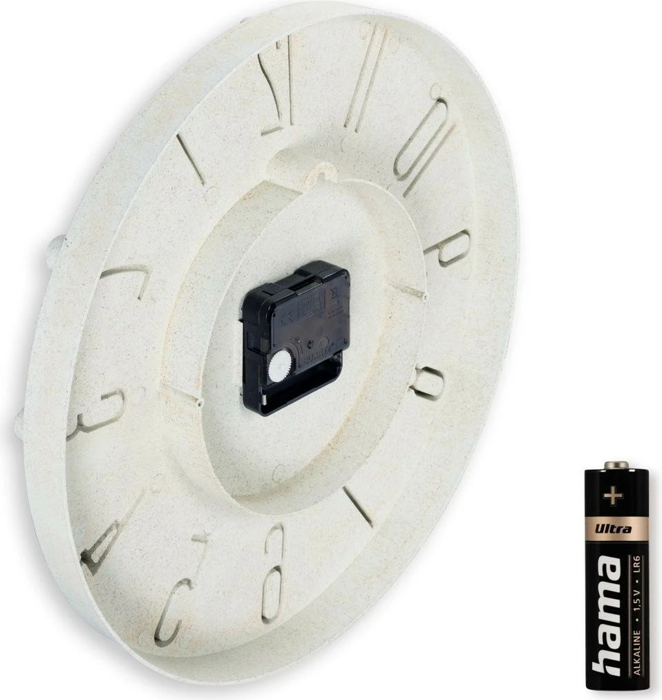 Orë muri Hama Corfu, 30cm, analoge, bezhë