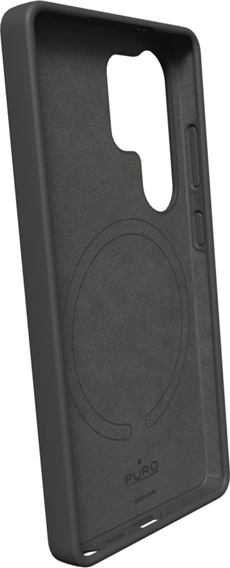 Mbështjellës Puro Icon Mag për Samsung Galaxy S25 Ultra, MagSafe, Silikon, Zi