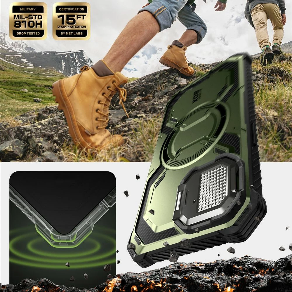 Mbështjellës Supcase Armorbox Mag MagSafe për iPhone 16e, Jeshil