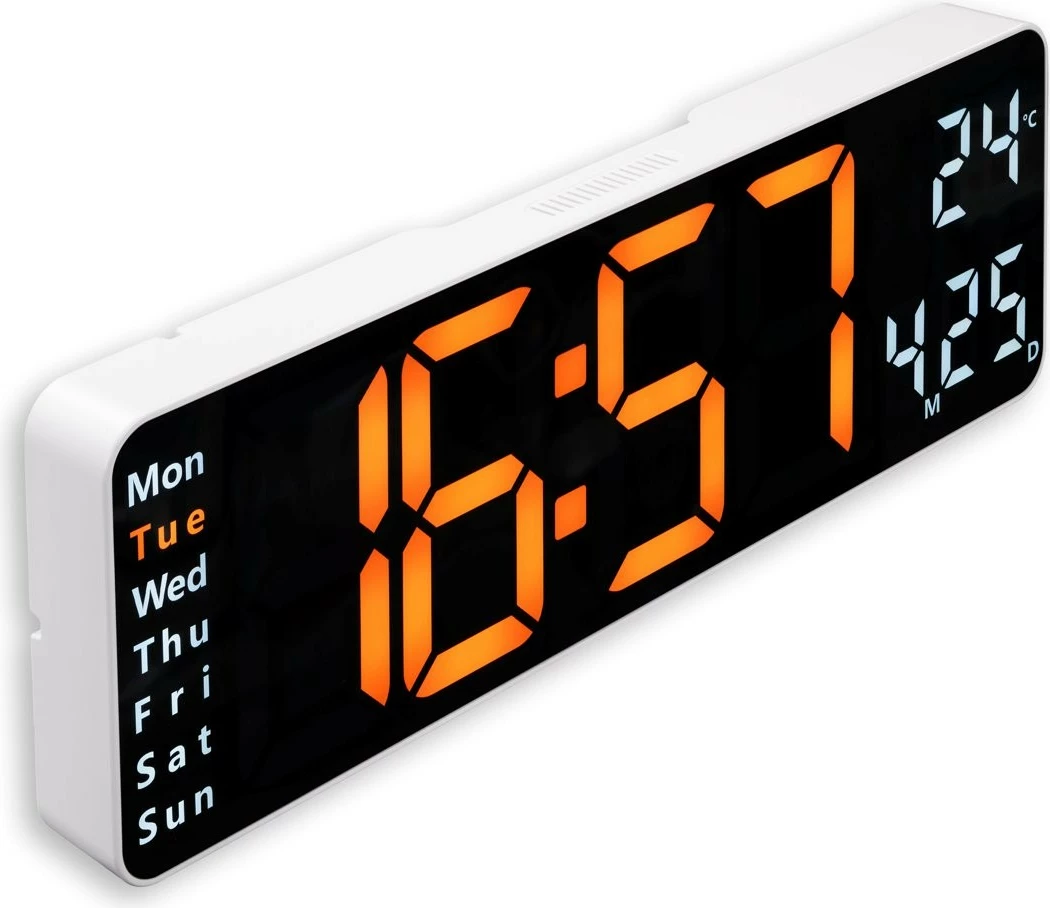 Orë elektronike murale Hama Santa Cruz, digjitale, 32 cm, e zezë