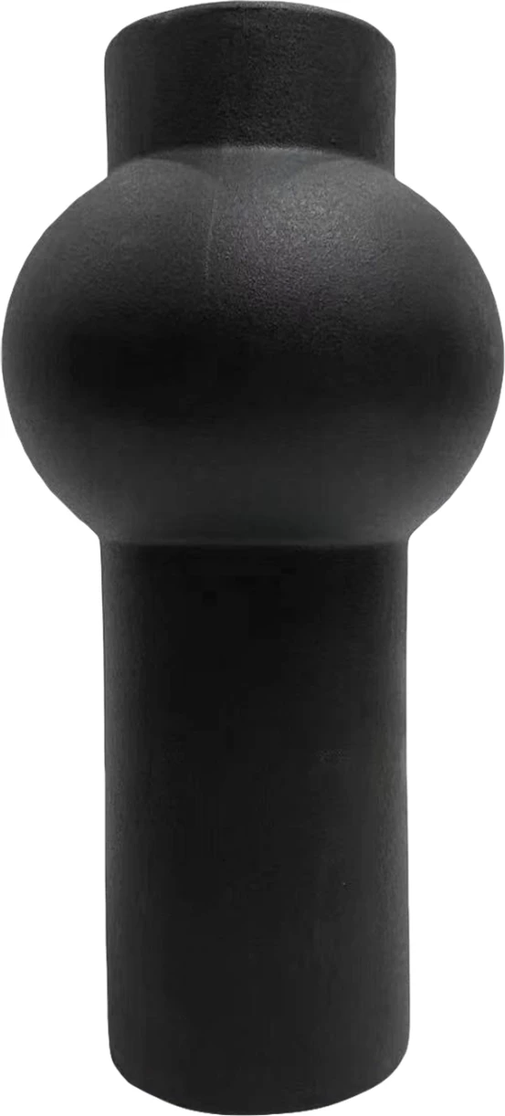 Dekor tavoline prej qeramike, ngjyrë e zezë mat, FH4605.02, Φ15x30H cm