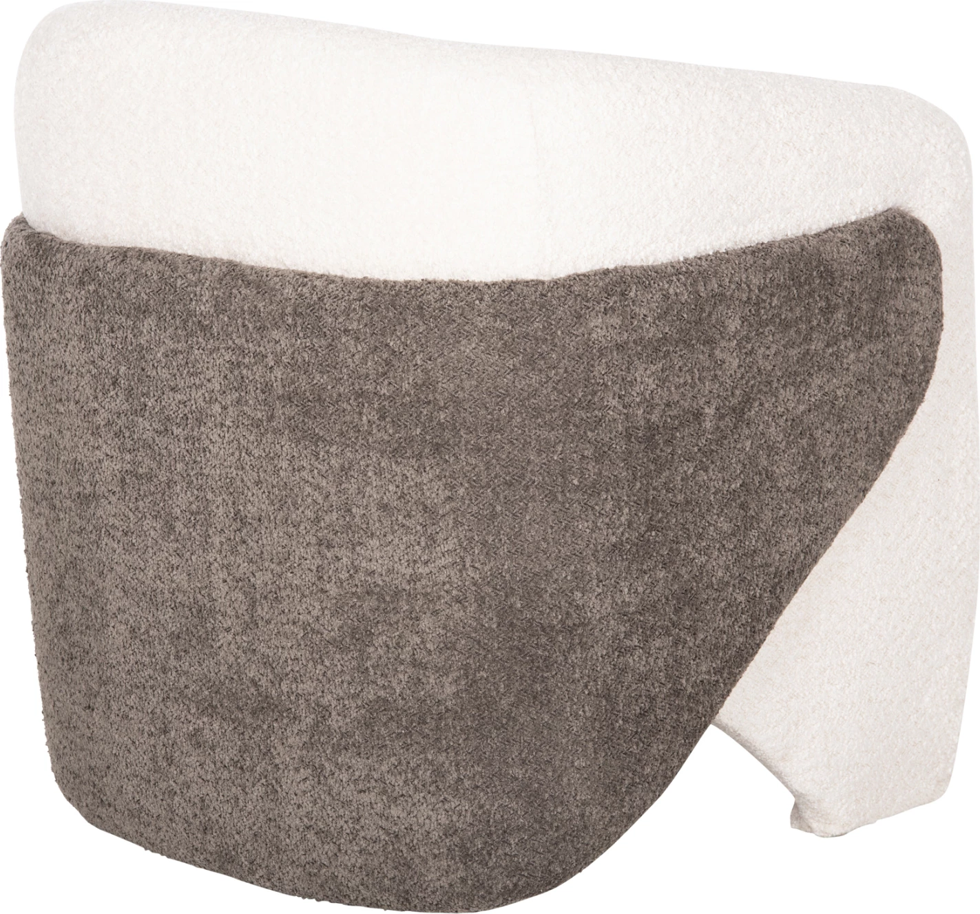 Fotelje DOPER, pëlhurë boucle, bardhë-gri, FH9590.06, 68x72x76 cm