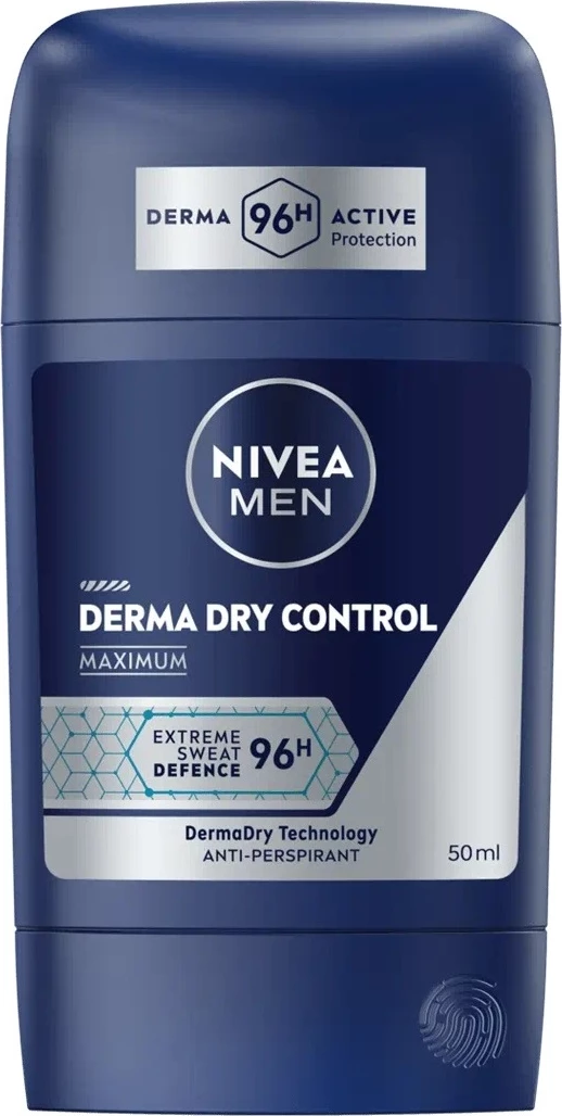 Deodorant stick për meshkuj Nivea Derma Dry Control, 50ml