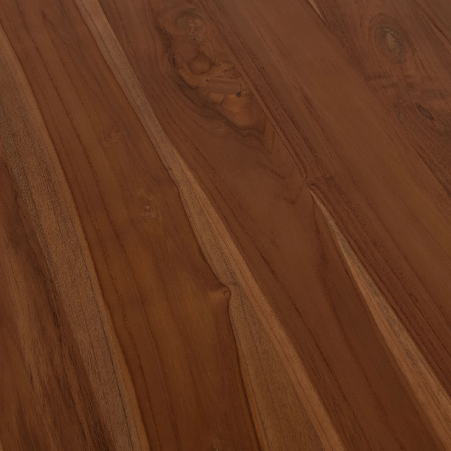 Tavolinë e rrumbullakët për ngrënie, dru tik, 130x79.5cm, trashësi 3cm