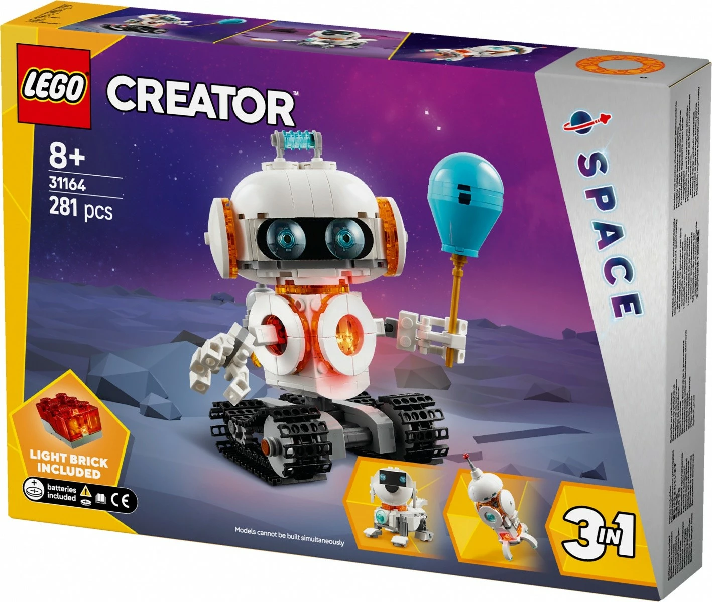 Set ndërtimi LEGO Creator 3-in-1 Cosmic Robot 31164, 281 pjesë
