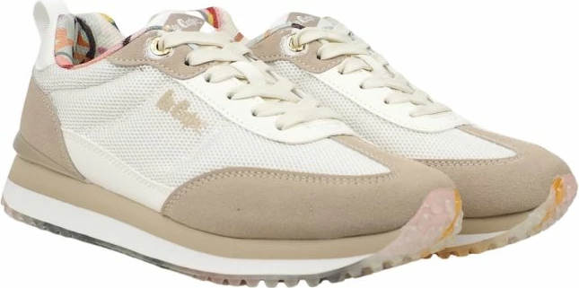 Këpucë femra Lee Cooper, të bardha/bezhë