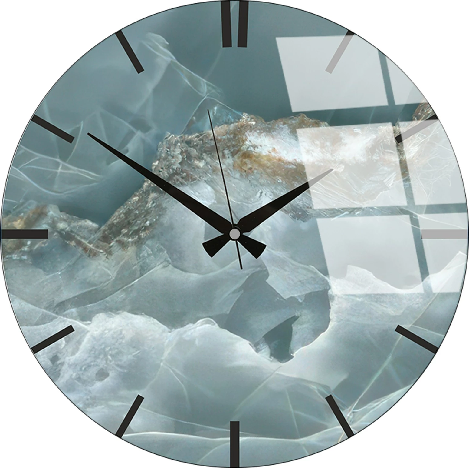 Orë muri dekorative prej qelqi, Wallity, Huhu335, 40x40cm