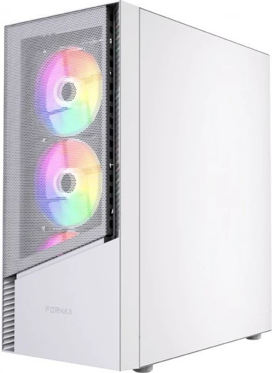 Kasë Gembird Fornax 4300, Midi Tower, ATX, ARGB, e bardhë