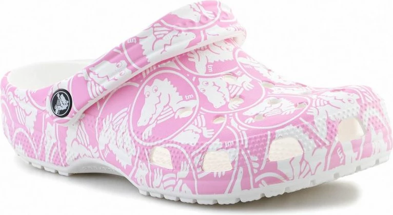 Këpucë Crocs për meshkuj dhe femra, të bardha dhe rozë