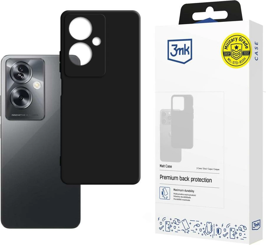 Mbështjellës 3mk Matt Case për Oppo A79 5G, i zi