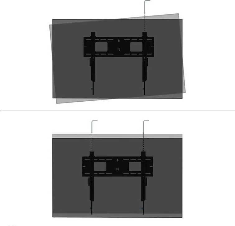 Mbajtës muri për monitor/TV Neomounts WL30-750BL16, çelik, i zi, 42-86"