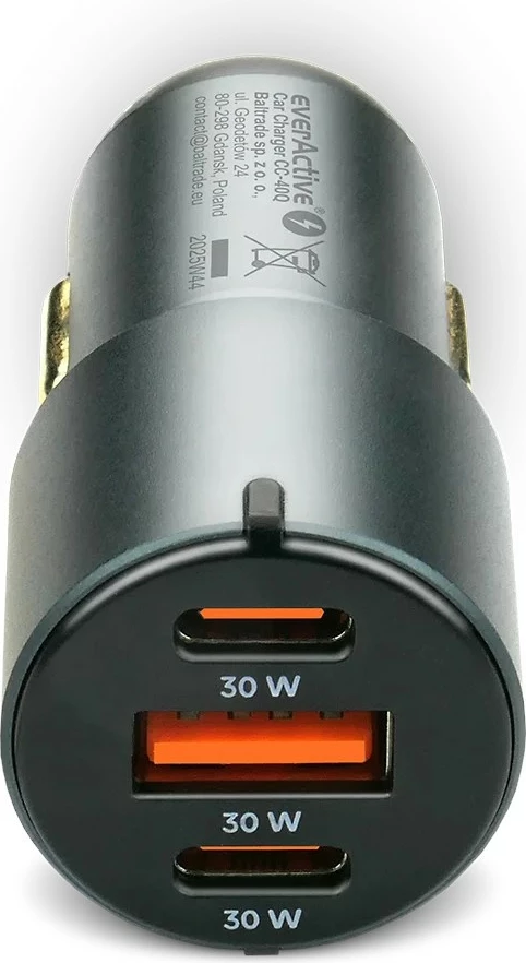 Karikues makine, everActive CC-40Q, 60W, 1x USB QC3.0 + 2x USB-C PD, i zi