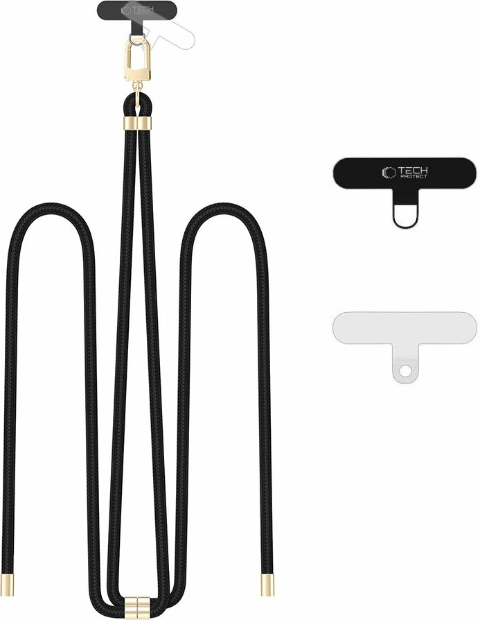 Rrip crossbody për celular Tech-Protect C7S, i zi, me dy adaptera