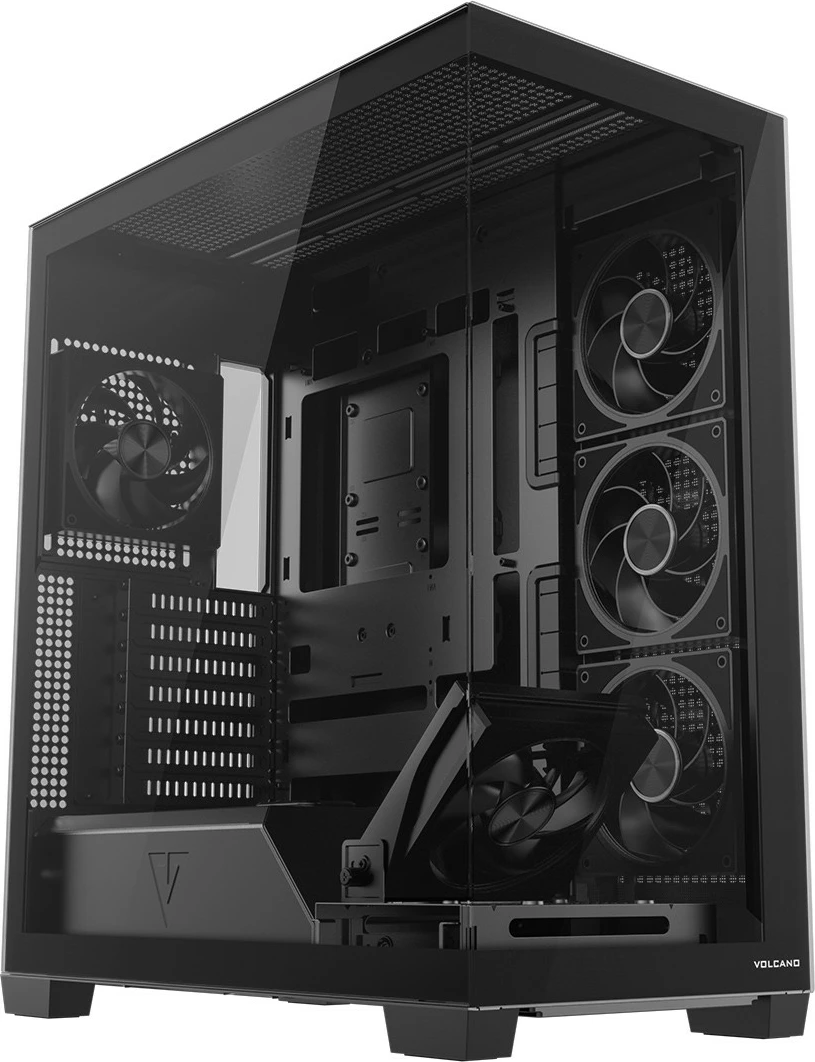 Kasë MODECOM Volcano Stellar Plus ARGB Midi 5F (AT-STELLAR-PLUS-5F-ARGB-10), ATX/mATX/ITX, 5x 120 mm ARGB, USB-C, xham i temperuar, e zezë