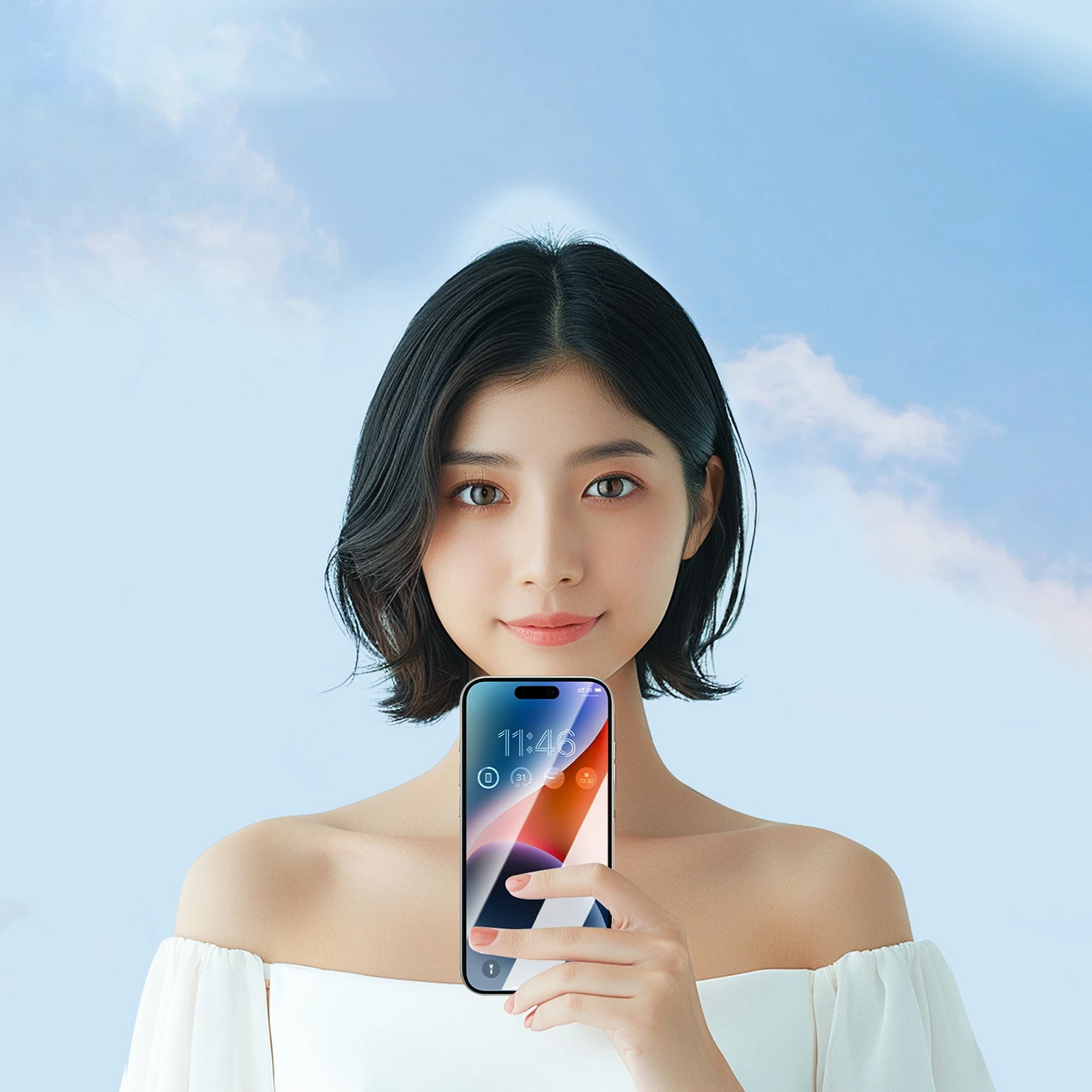 Xham i temperuar Joyroom JR-MKN0313 Corning Eyecare për iPhone 15 Plus/16 Plus