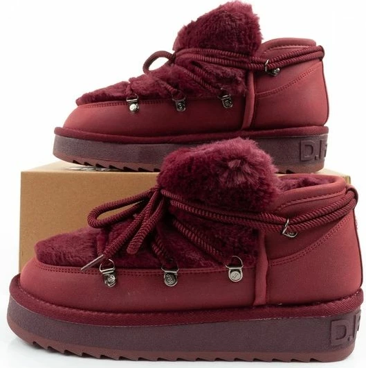 Çizme dimri për femra D.Franklin, burgundy