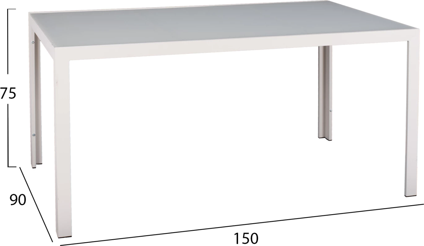 Set kopshti tavolinë & karrige OFER FH21030, 5 pjesë, të bardha