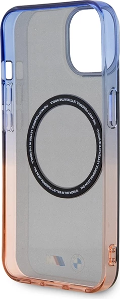 Mbështjellës BMW Gradient Bumper MagSafe për iPhone 14 Plus, silikon, gri