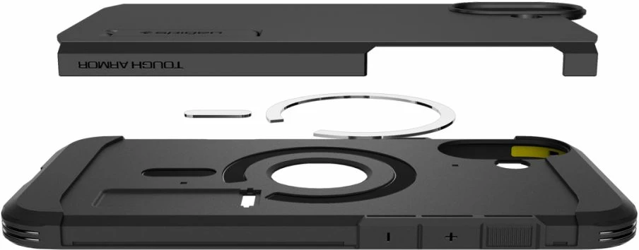 Mbështjellës Spigen Tough Armor MagSafe për iPhone 16, i zi