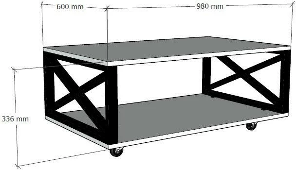 Tavolinë kafeje Hanah Home, Refia, dy nivele, ngjyrë Atlantic Pine