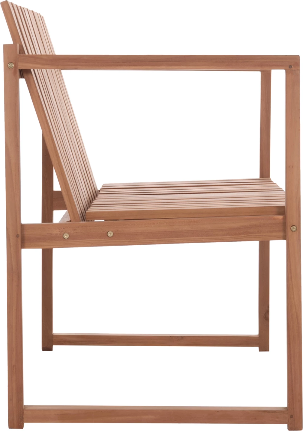Bankë për jashtë, 2 vende, dru tik, ngjyrë natyrale, VED FH18124, 130x60x86cm