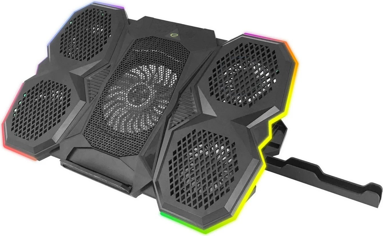 Ftohës për laptop Esperanza EGC107, 3 ventilatorë, i zi