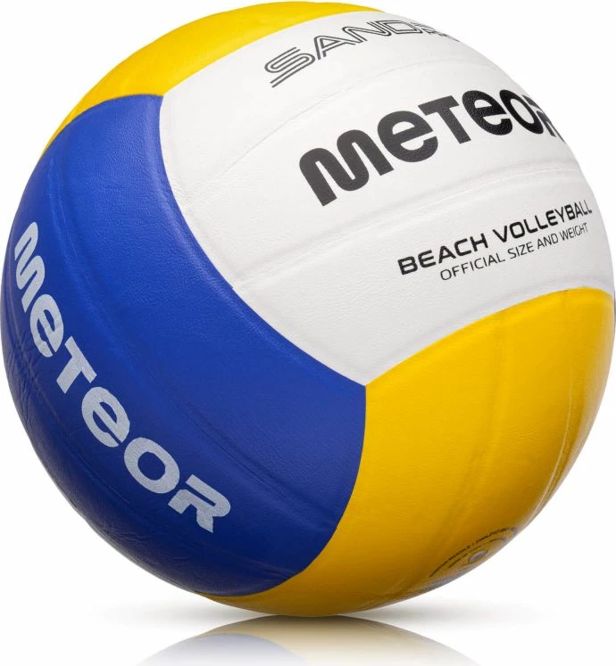 Top plazhi Meteor, bardhë/kaltër/verdhë