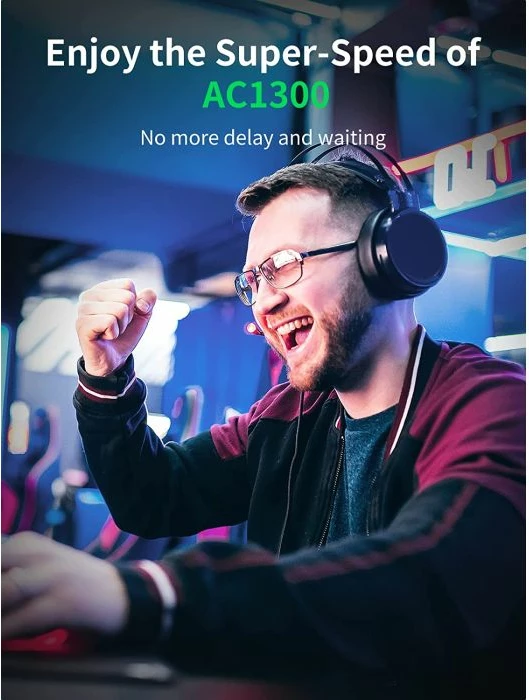 Adapter USB WiFi UGREEN AC1300 MPN 50340 1300Mbps Dual Band 2.4/5GHz USB 3.0 i zi