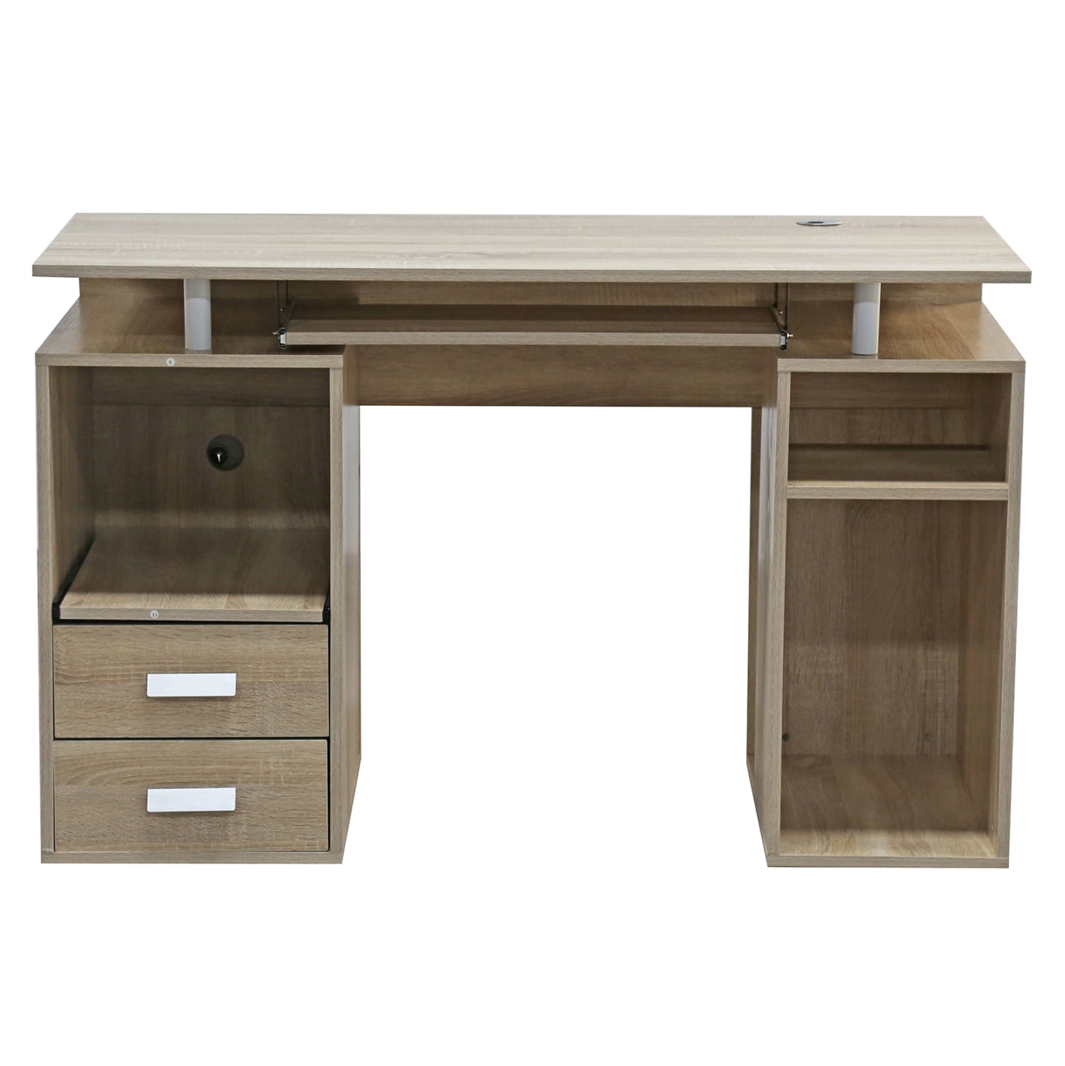 Tavolinë melamine, FH2026.02, ngjyrë sonoma-bardhë, 120x55x76 cm