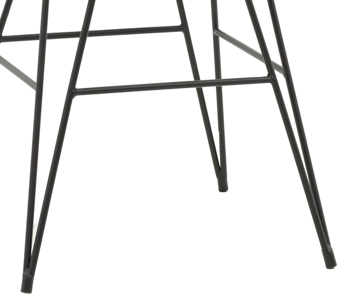 Tavolinë me karrige Naoki X set prej 5 copë rattan pe ngjyrë natyrale dhe metal i zi 160x90x78cm