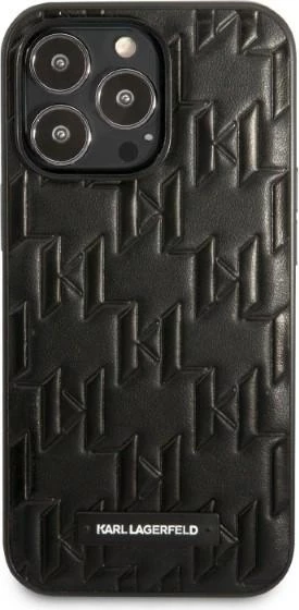 Mbështjellës Karl Lagerfeld KLHCP13XMNMP1K për iPhone 13 Pro Max 6.7", Monogram Plaque, i zi